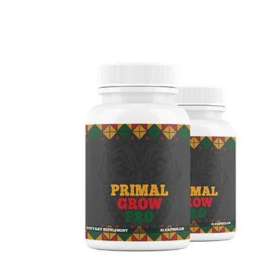 Two Primal Grow Pro bottles, front labels showing