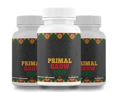 Three Primal Grow Pro bottles in the seller's product photography