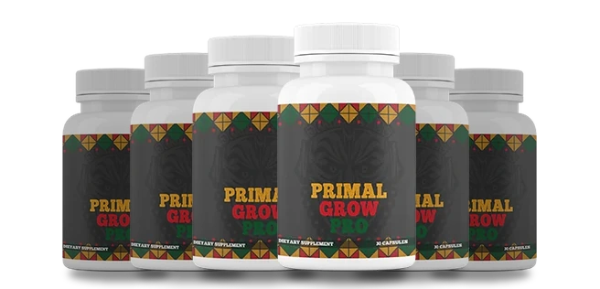 Six Primal Grow Pro bottles in the seller's product photography